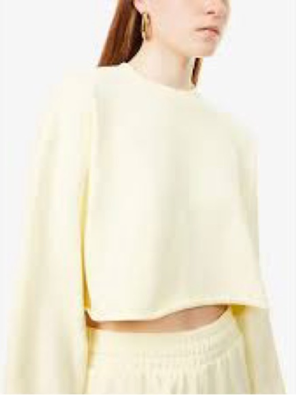Good American Terry Cloth Cropped Crewneck